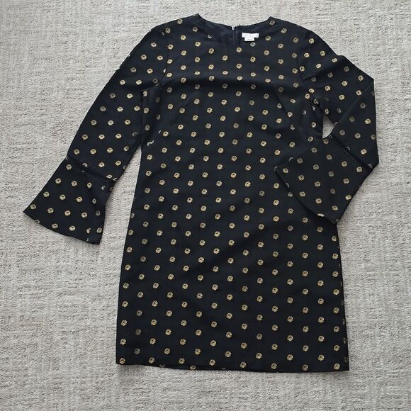 Shoshanna | Black Dress with Gold Polka Dots - Picture 1 of 9